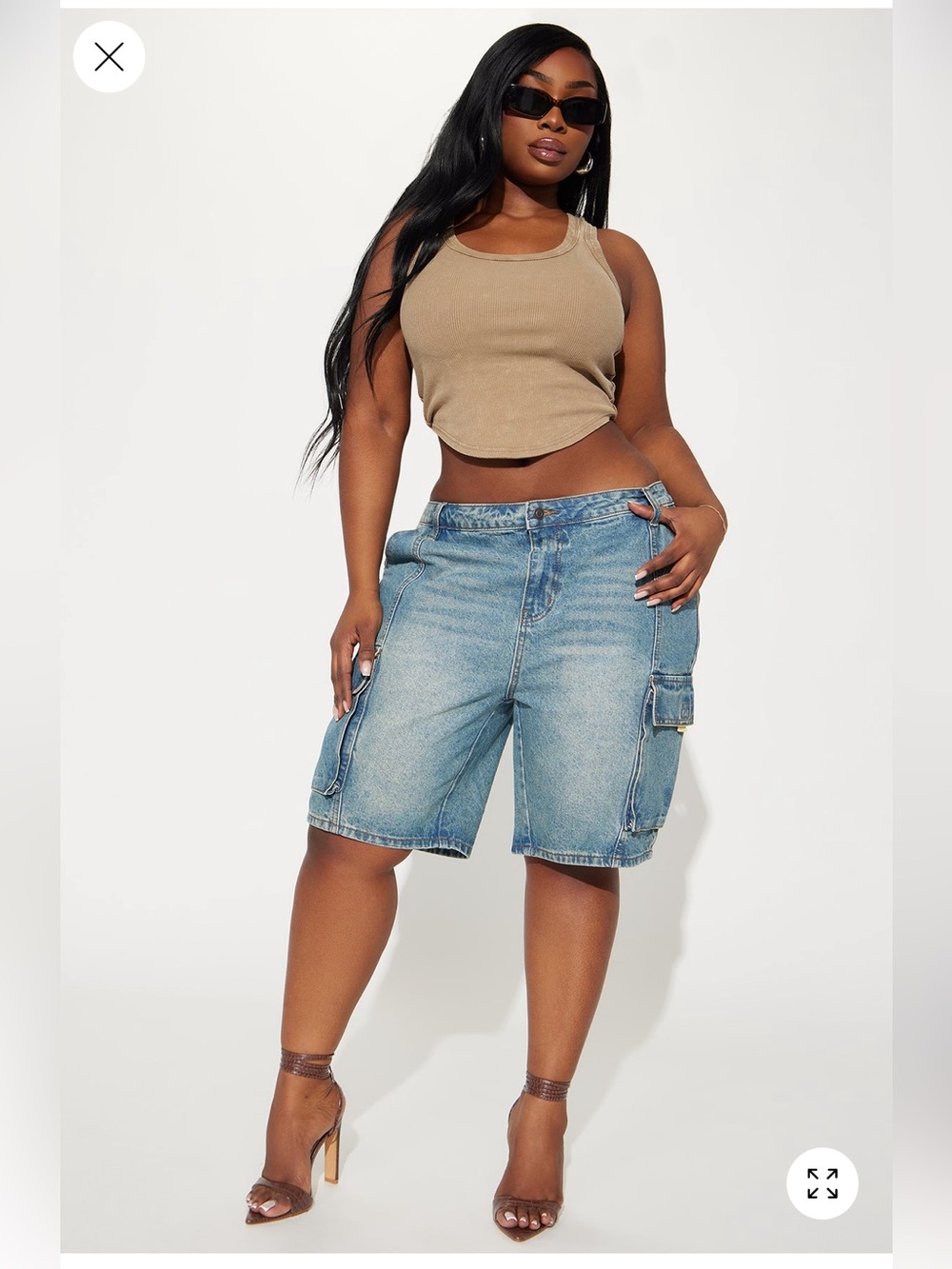 Cameron Denim Cargo Shorts
